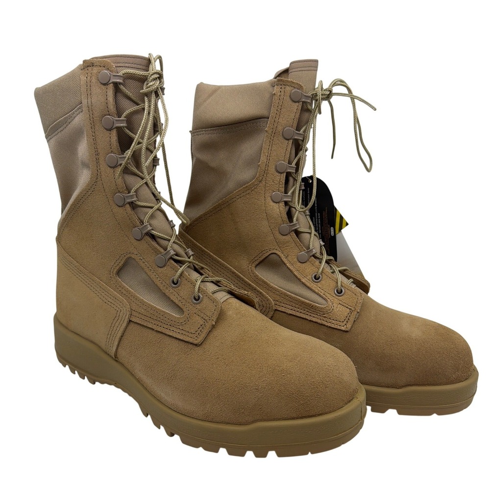 Belleville Steel Toe Boot Mens 12W Tan New Hot Weather Desert Military 300DES ST